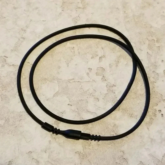 16" Black Silicone Rubber Snap Necklace Cord - Picture 1 of 4